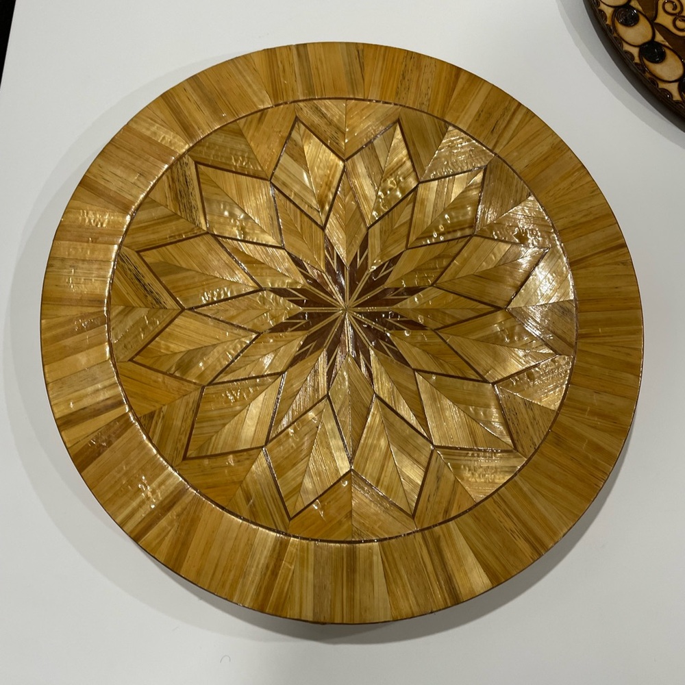 Light Wood Vintage Wood Plate. Made in Poland.